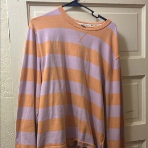 Striped Orange and Purple Sweater